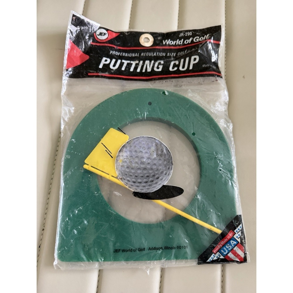 One (1) JEF™ Professional Regulation Size Golf PUTTING CUP w/Flag - New & Sealed